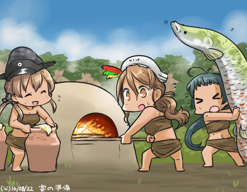 prinz eugen, littorio, and irako (kantai collection) drawn by hamu_koutarou