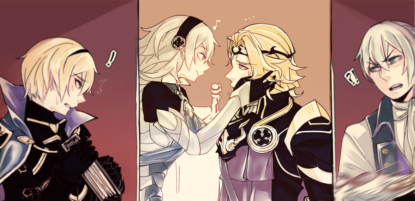 female corrin, leo, xander, and jakob (fire emblem and 1 more) drawn by vento