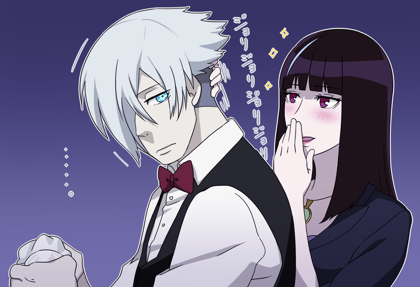 kurokami no onna and decim (death parade) drawn by rokka_(gipsyroad)