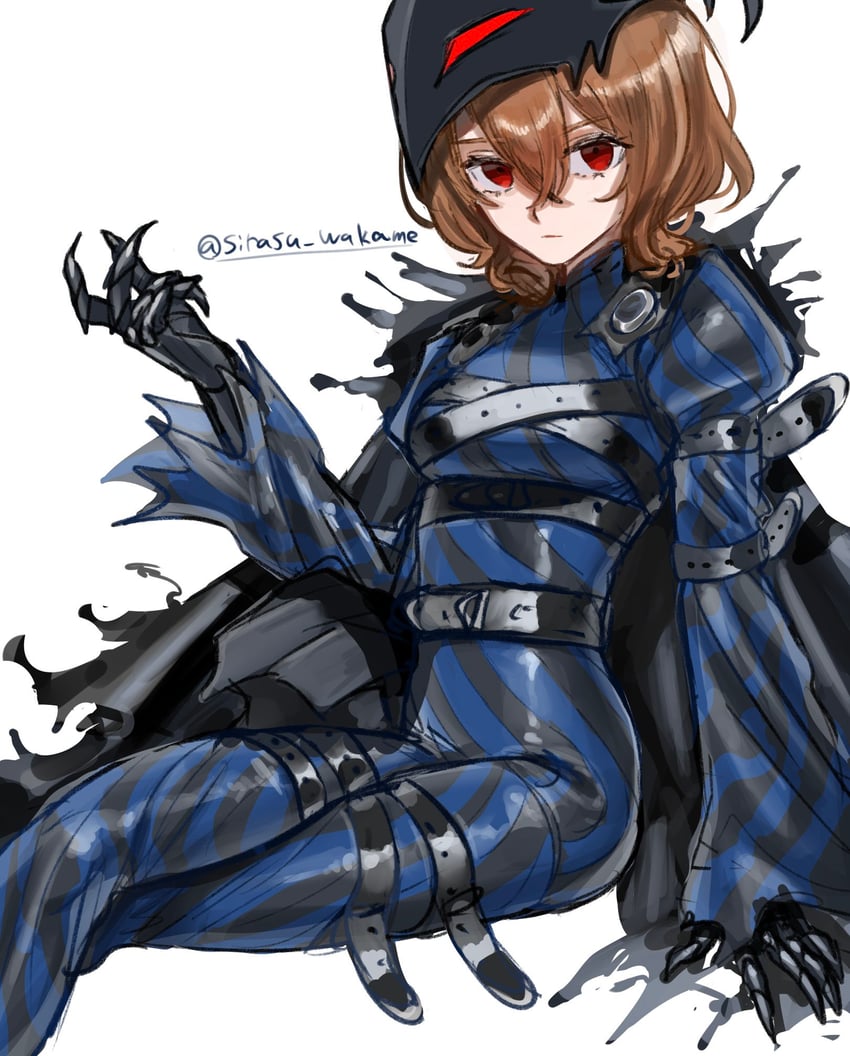 akechi gorou and black mask (persona and 1 more) drawn by sirasu_wakame