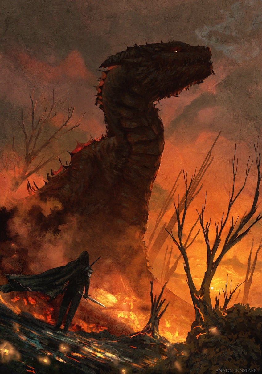 the witcher drawn by anato_finnstark