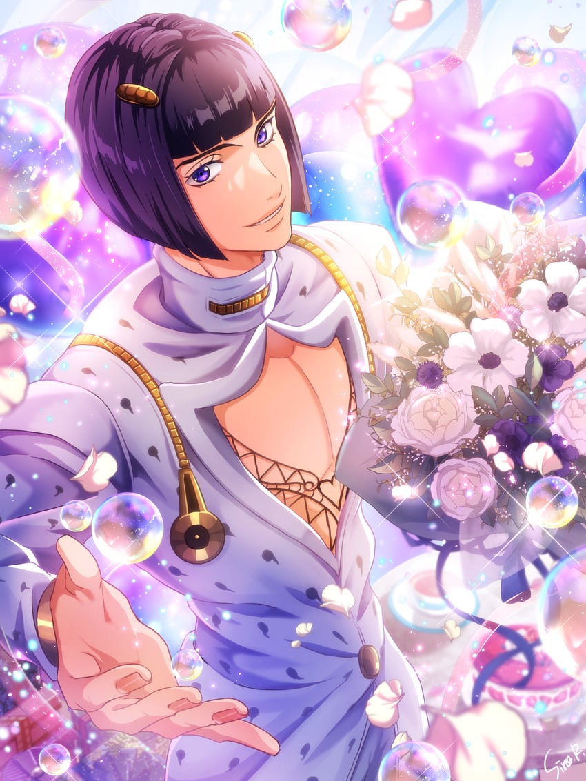 bruno bucciarati (jojo no kimyou na bouken and 1 more) drawn by watawata_nr_(siroraku)