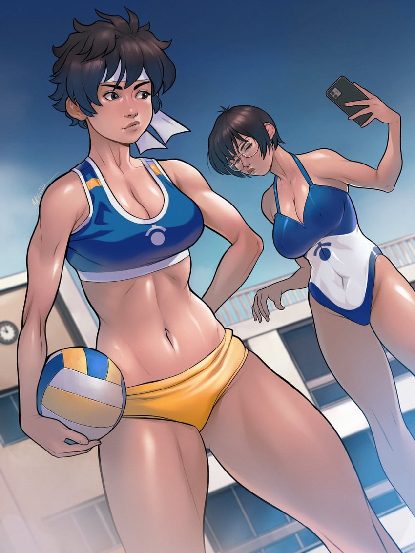 kasugano sakura and nonogusa miyuki (street fighter and 1 more) drawn by exmile
