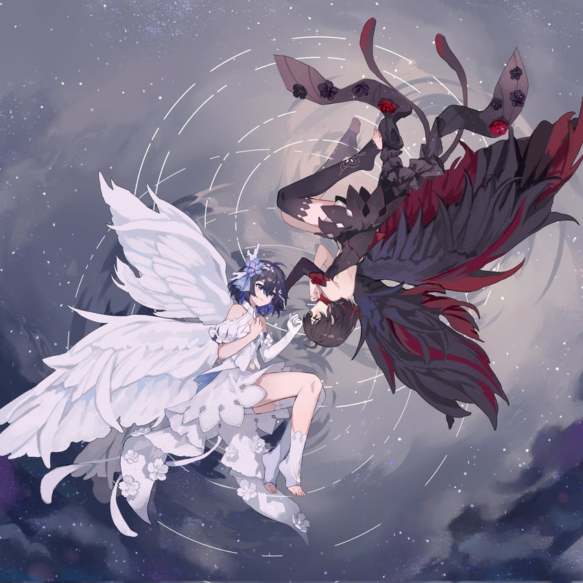 seele vollerei and seele (honkai and 1 more) drawn by qqqne