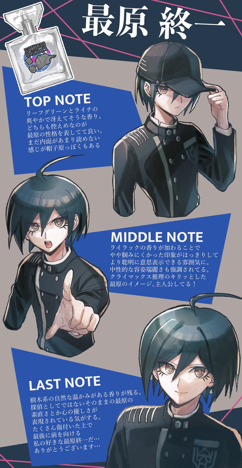 Saihara Shuuichi Danganronpa And 1 More Drawn By Visket53 Danbooru