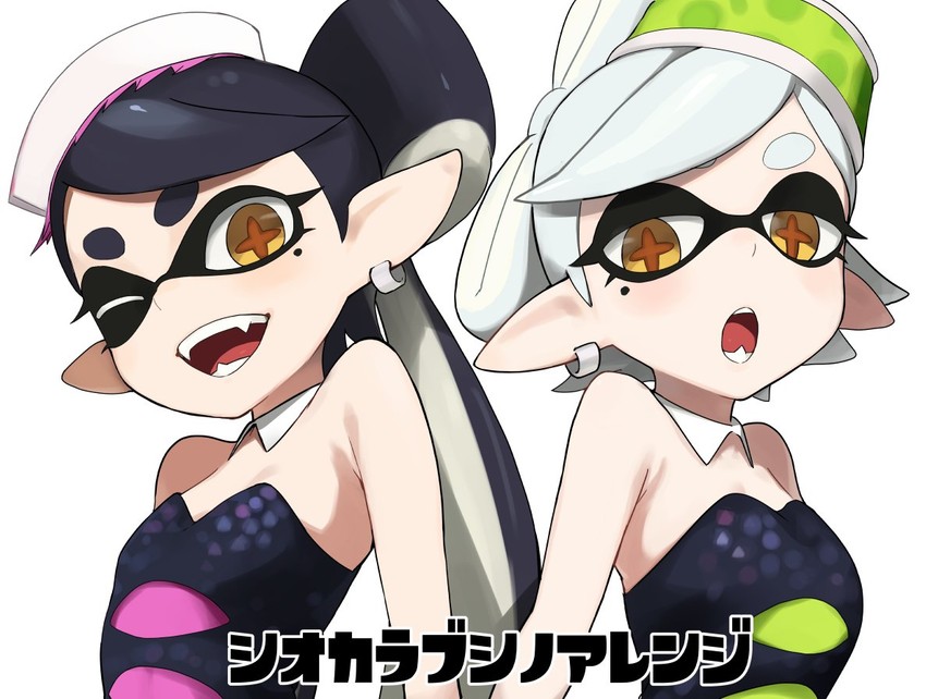 callie and marie (splatoon and 1 more) drawn by accio