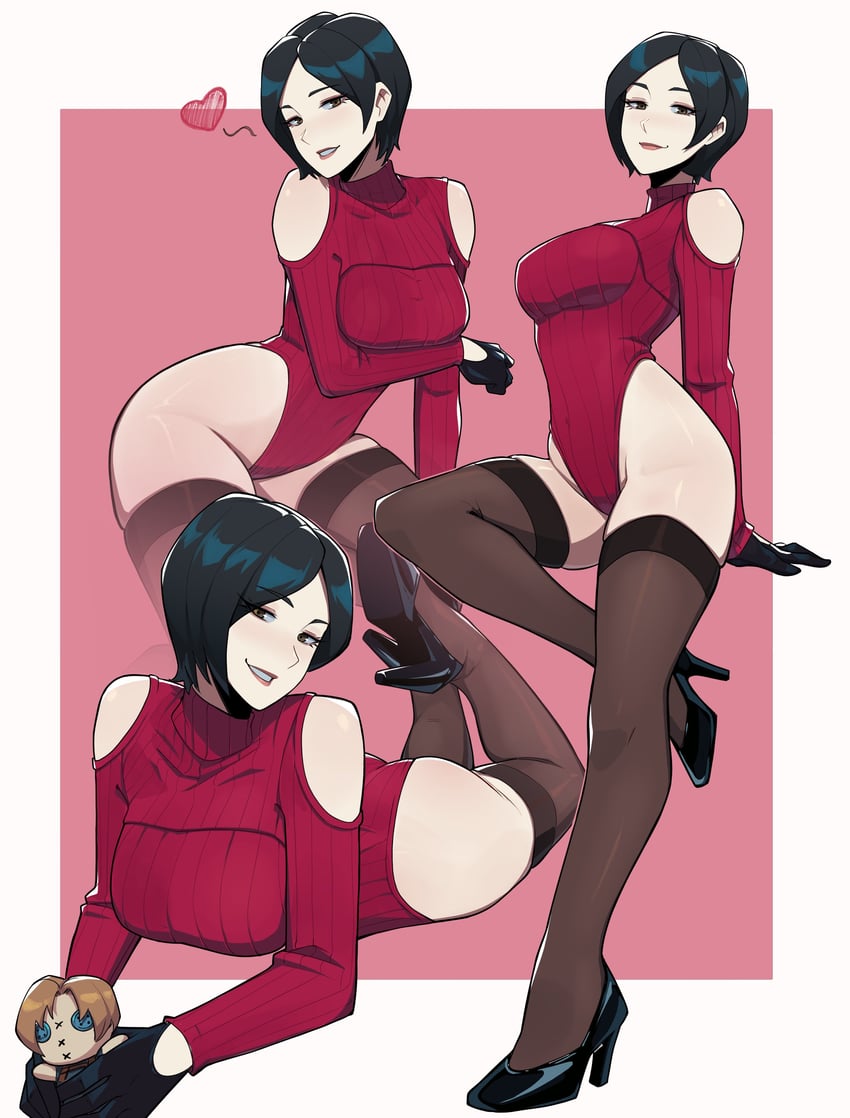 leon s. kennedy and ada wong (resident evil and 1 more) drawn by aneurysm_ax
