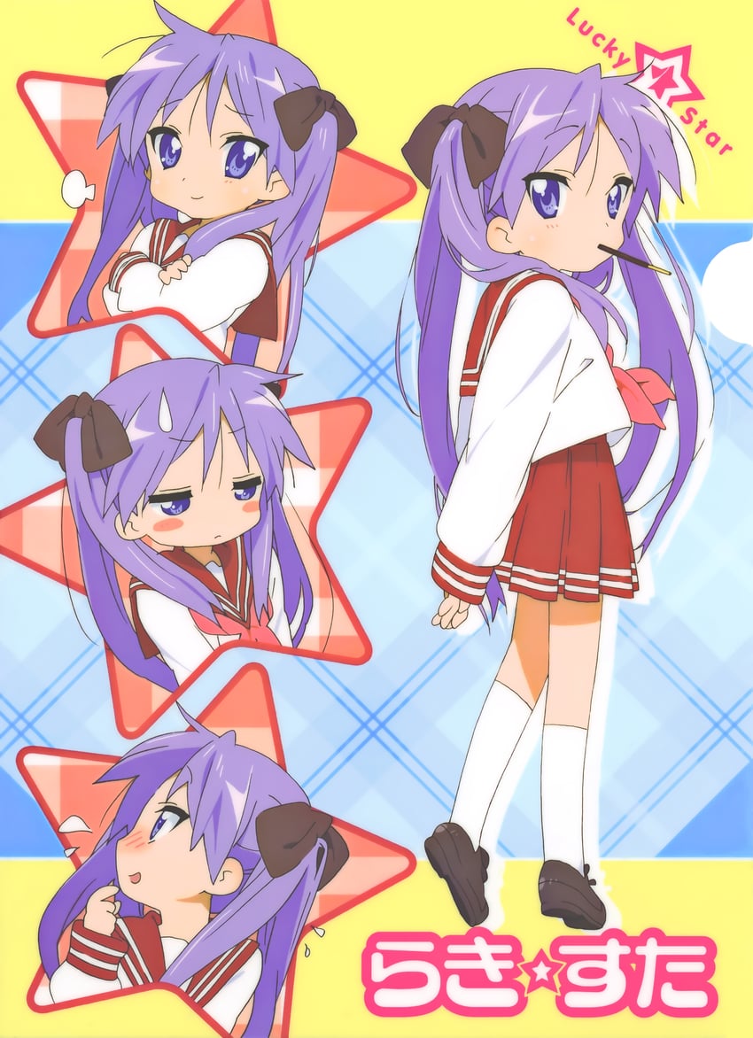 hiiragi kagami (lucky star and 1 more) drawn by horiguchi_yukiko