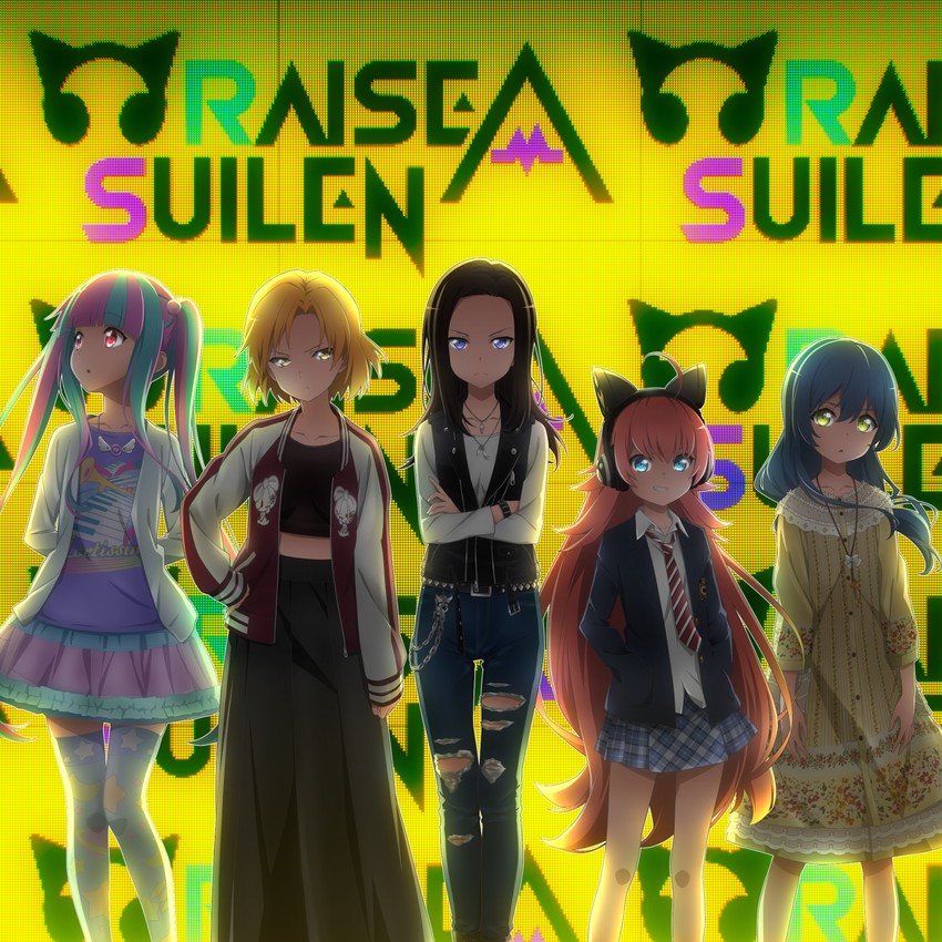 tamade chiyu, nyubara reona, wakana rei, asahi rokka, and sato masuki (bang dream!)