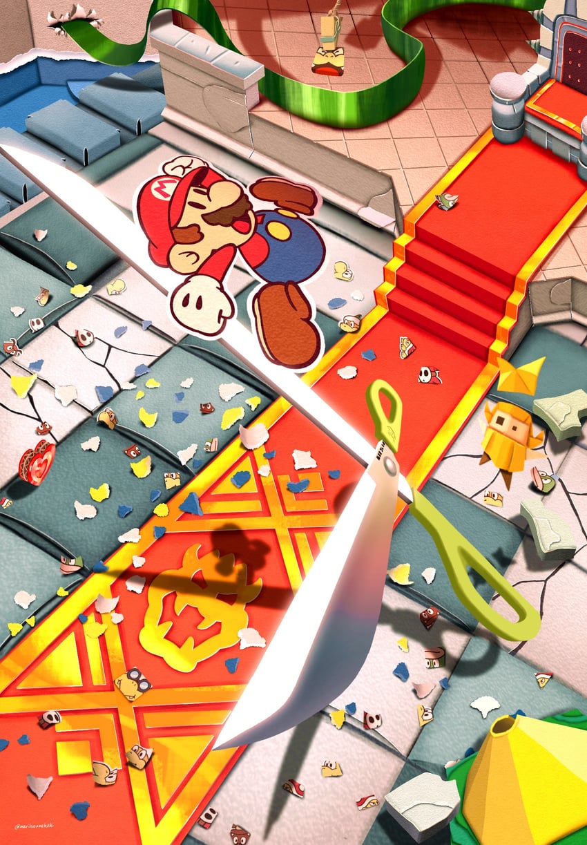 mario, bowser, goomba, shy guy, koopa troopa, and 7 more (mario and 2 more) drawn by maribou_(supermaribou)