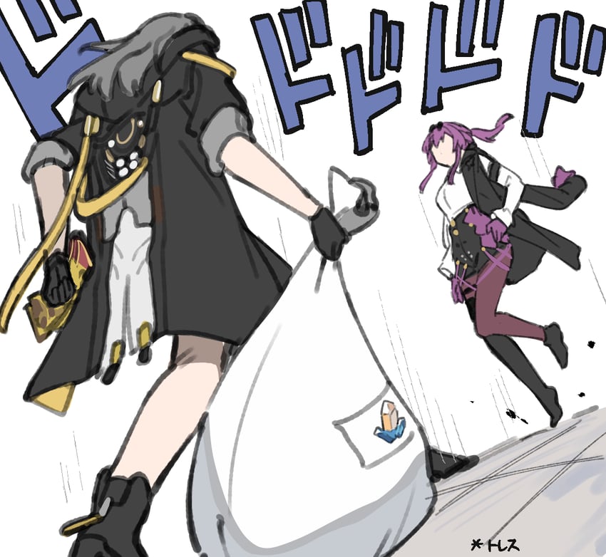 trailblazer, stelle, and kafka (honkai and 1 more) drawn by rizu033