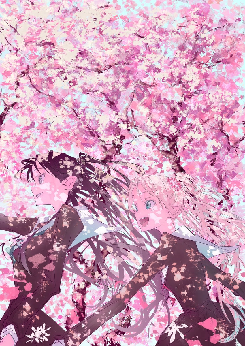 fujishima megumi and osawa rurino (love live! and 1 more) drawn by mikan_city