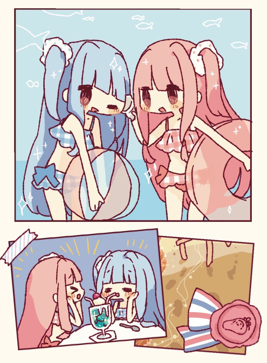 kotonoha akane, kotonoha aoi, and seyanaa (voiceroid) drawn by dookutsu