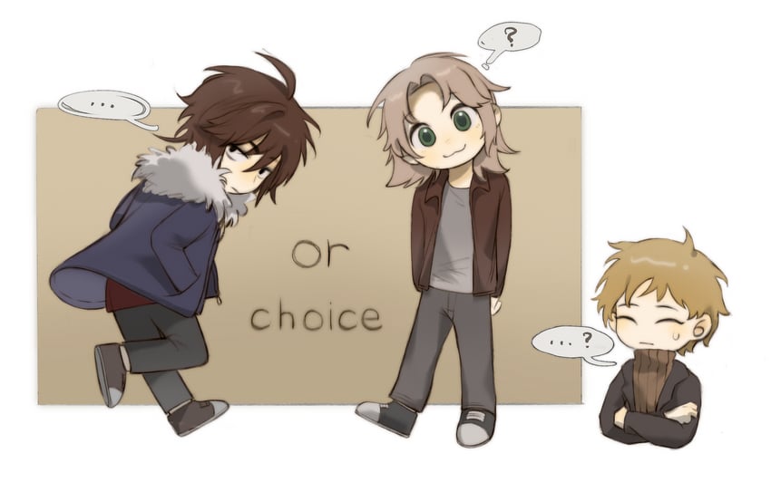 atou haruki, isoi reiji, and shinano eiji (saibou shinkyoku) drawn by linlinbu