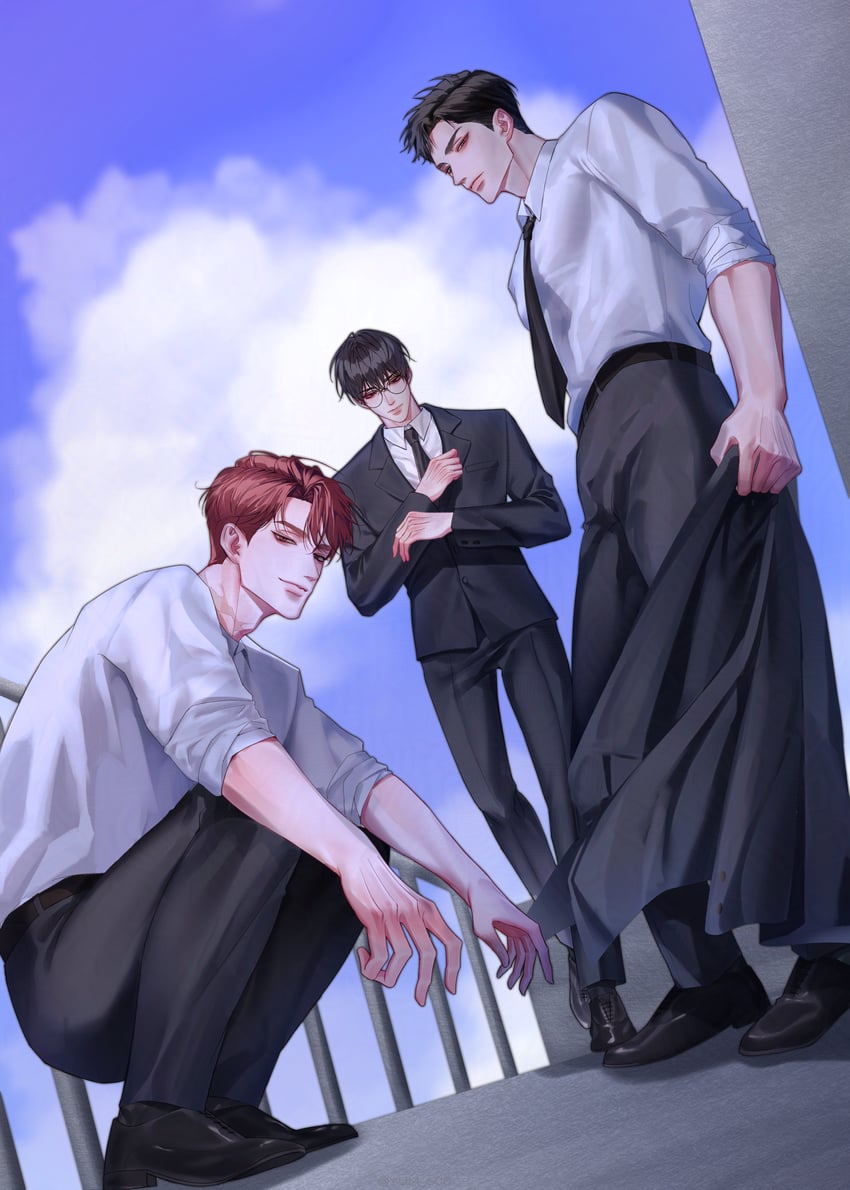 agent choi, ryu jaekwan, and kim soleum (gwechul) drawn by yum_606