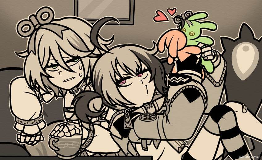gigi murin and cecilia immergreen (hololive and 2 more) drawn by gardavwar