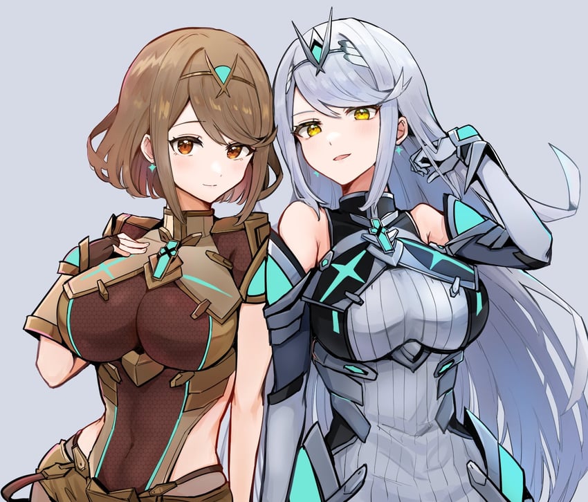 pyra and mythra (xenoblade chronicles and 2 more) drawn by inuisbink
