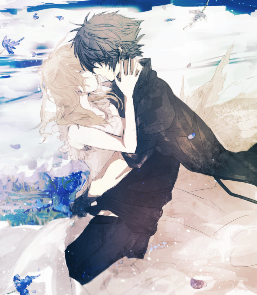 noctis lucis caelum and lunafreya nox fleuret (final fantasy and 1 more) drawn by anulioa
