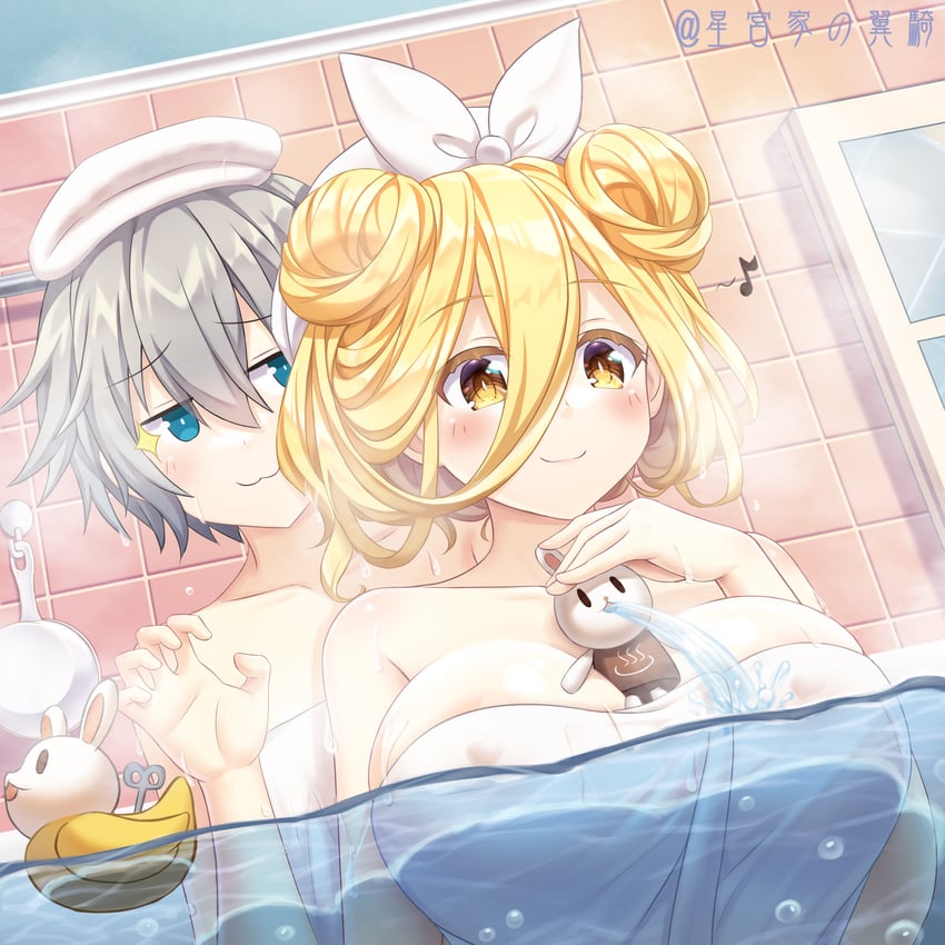 hoshimiya mukuro and honjou nia (date a live) drawn by tsubasaki