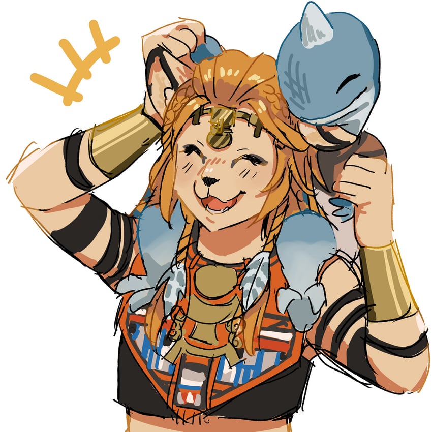 wuk lamat and gulool ja (final fantasy and 1 more) drawn by joy_kim
