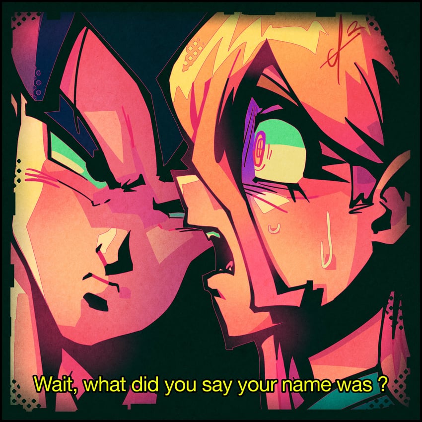 son goku and power (chainsaw man and 2 more) drawn by alpharecdyt