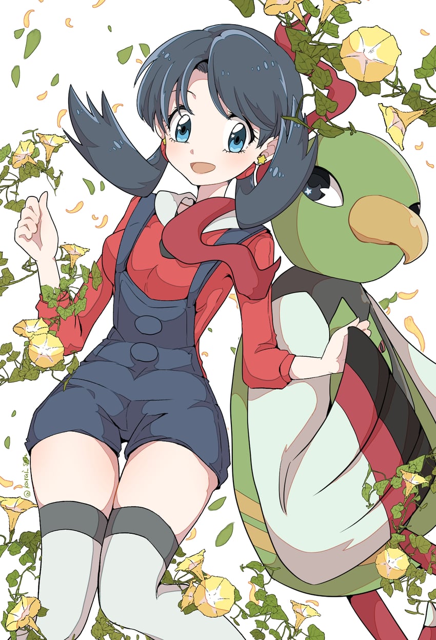 kris and xatu (pokemon and 1 more) drawn by karai_san