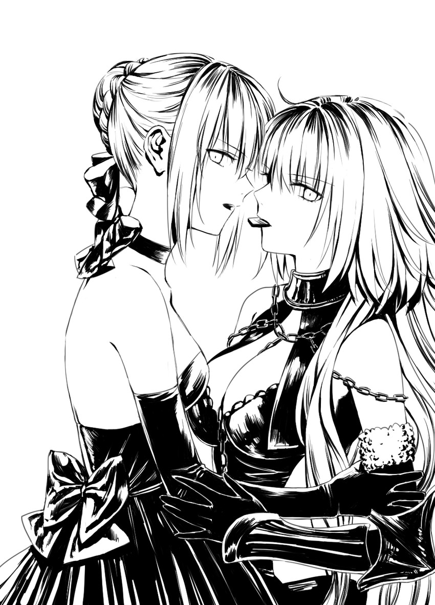 artoria pendragon, saber alter, and jeanne d'arc alter (fate and 1 more) drawn by nipi27