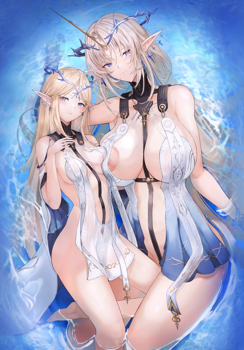 cartethyia and fleurdelys (wuthering waves) drawn by yusha_m