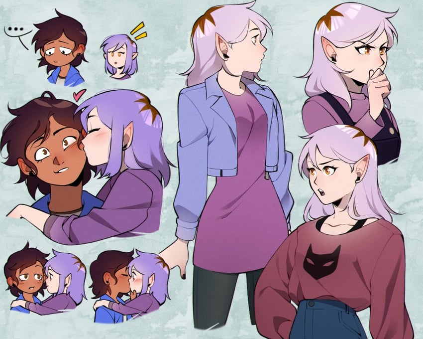 luz noceda and amity blight (the owl house) drawn by omy-chan
