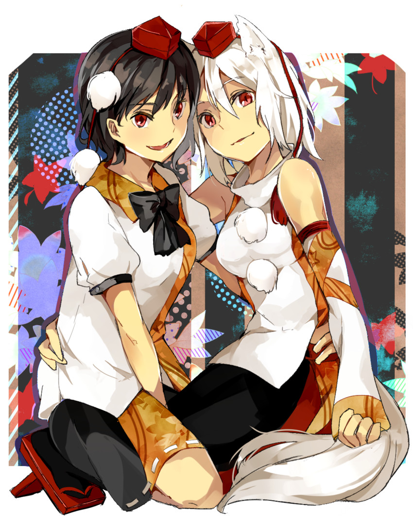 shameimaru aya and inubashiri momiji (touhou) drawn by biscuit_(bis0)
