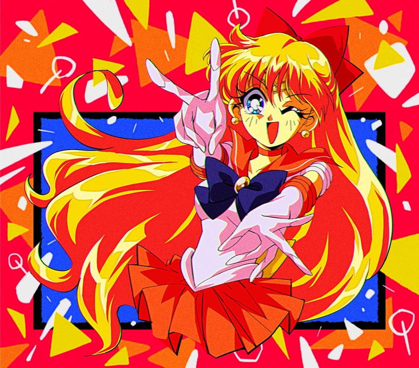 aino minako and sailor venus (bishoujo senshi sailor moon) drawn by potiri02
