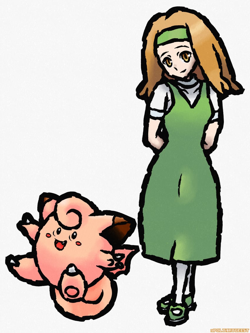 clefairy and daisy oak (pokemon and 1 more) drawn by poltartgeist