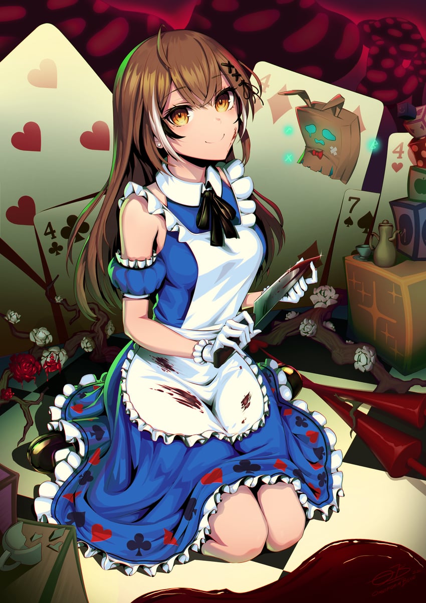 nanashi mumei, alice, and friend (hololive and 2 more) drawn by omniformblue