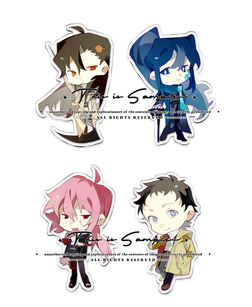 nugget, employee, and adachi tooru (original and 4 more) drawn by chuanhua