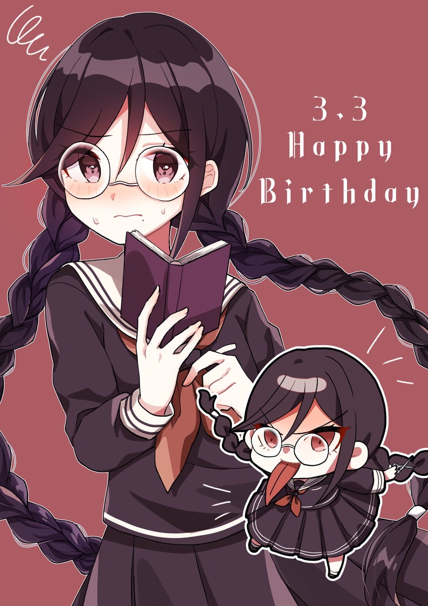 fukawa toko and genocider shou (danganronpa and 1 more) drawn by hana_no_yo