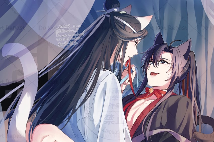 wei wuxian and lan wangji (modao zushi) drawn by kimako_(kimako_8)