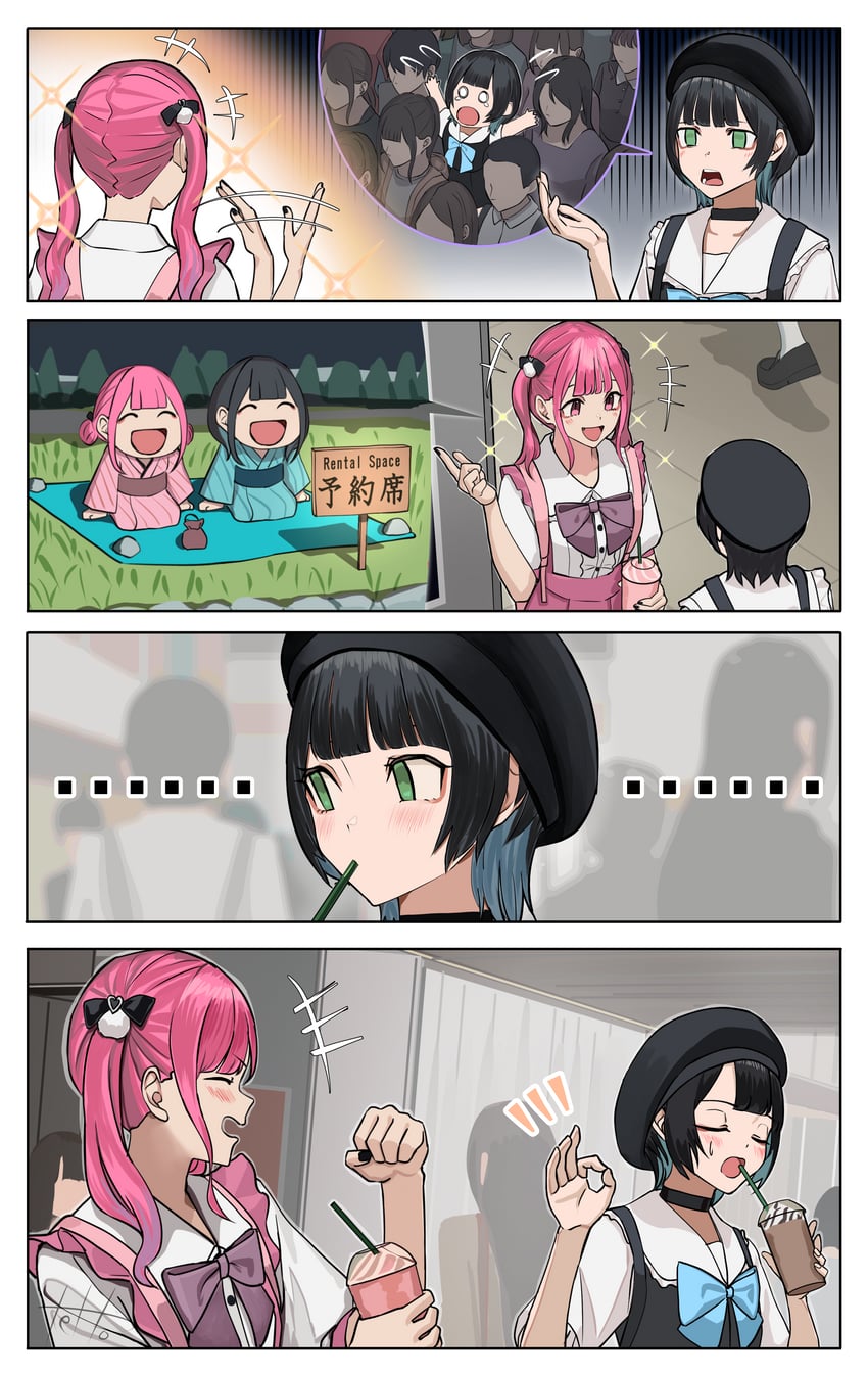 hinamizawa hinami and igarashi ritsu (original) drawn by tetto_(onnoveltet)