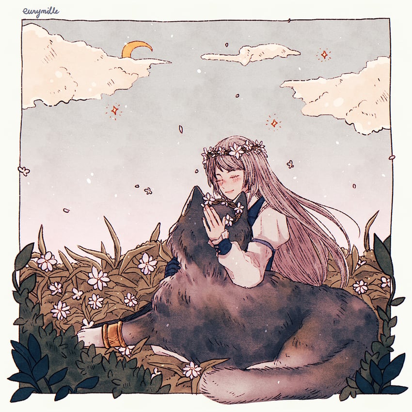 jill warrick and torgal (final fantasy and 1 more) drawn by eurymille