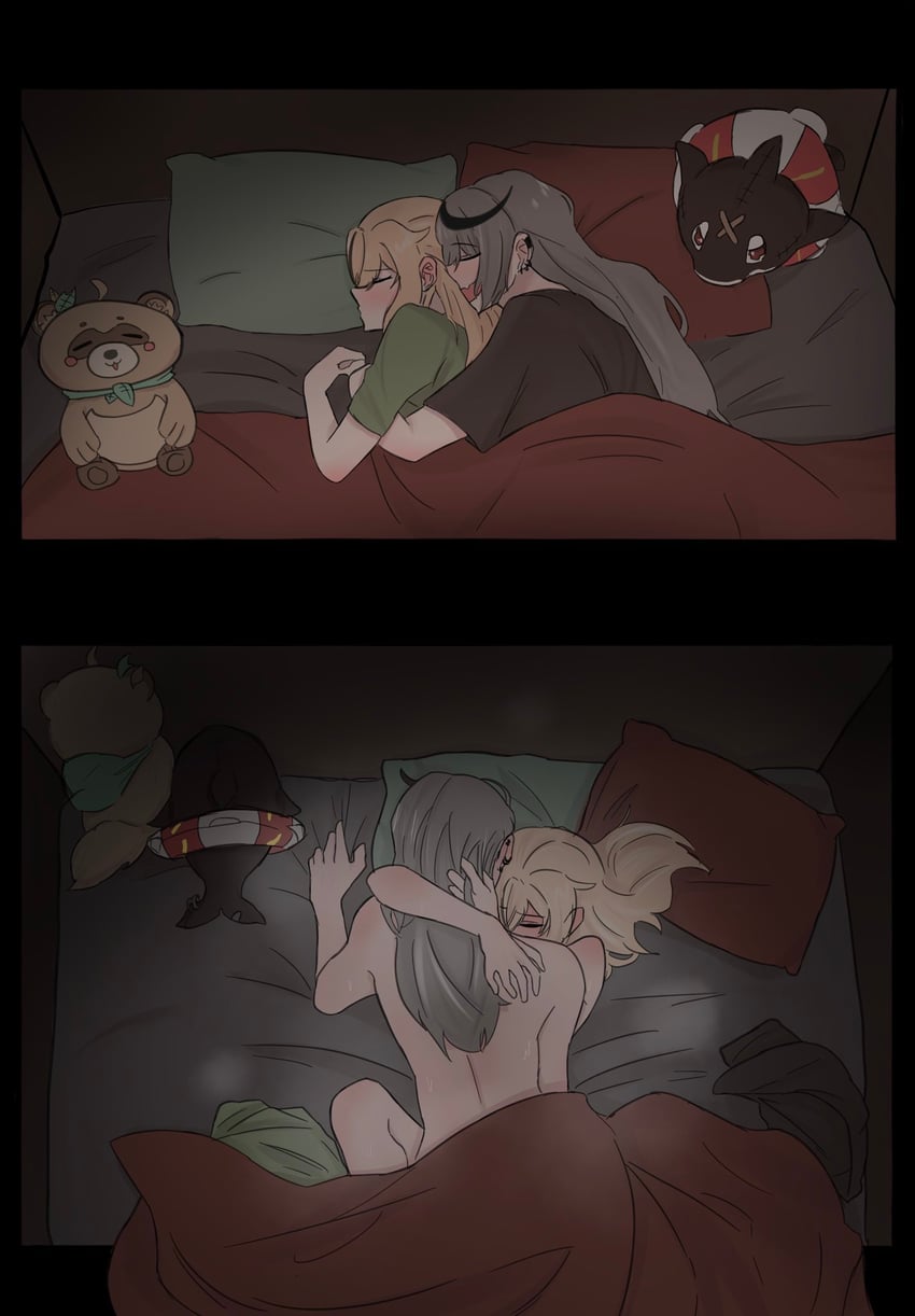sakamata chloe, kazama iroha, pokobee, and inu (hololive) drawn by gurimu1696