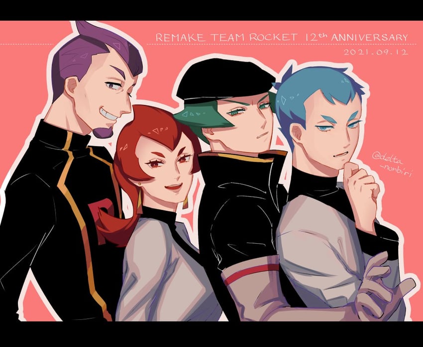 archer, proton, ariana, and petrel (pokemon and 1 more) drawn by delta_nonbiri