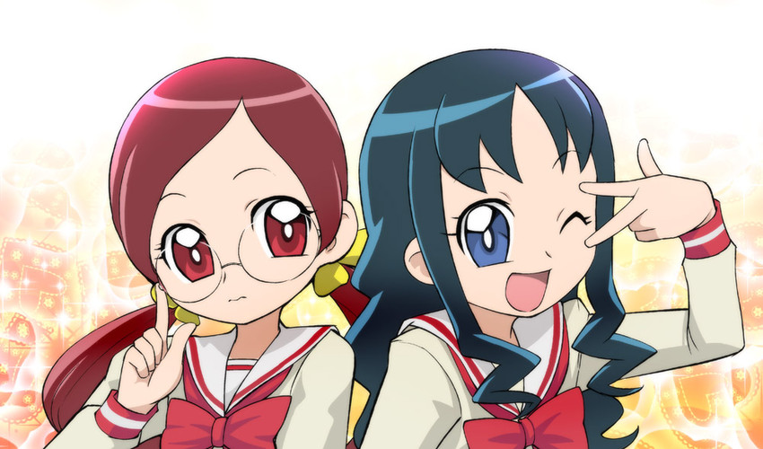 kurumi erika and hanasaki tsubomi (precure and 1 more) drawn by ueyama_michirou