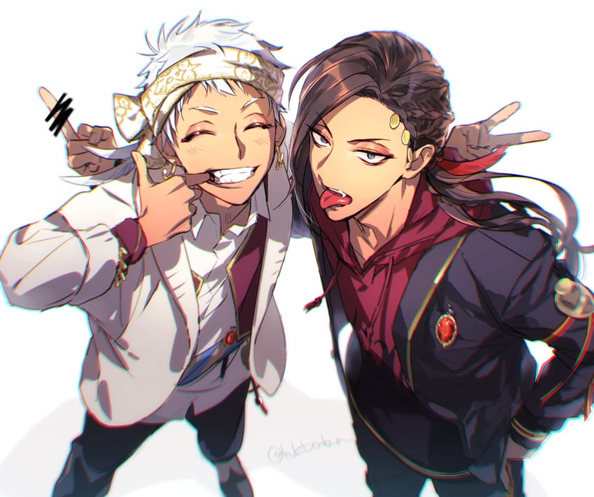 jamil viper and kalim al-asim (twisted wonderland) drawn by hktoka