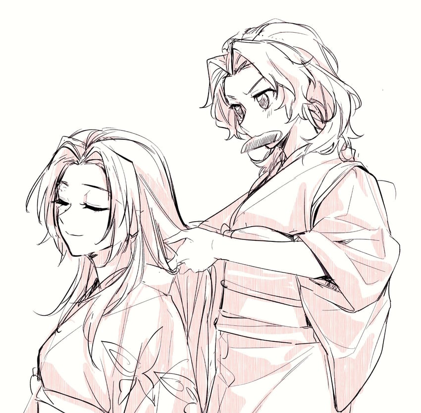 kochou shinobu and kochou kanae (kimetsu no yaiba) drawn by hcl_sabigiyu