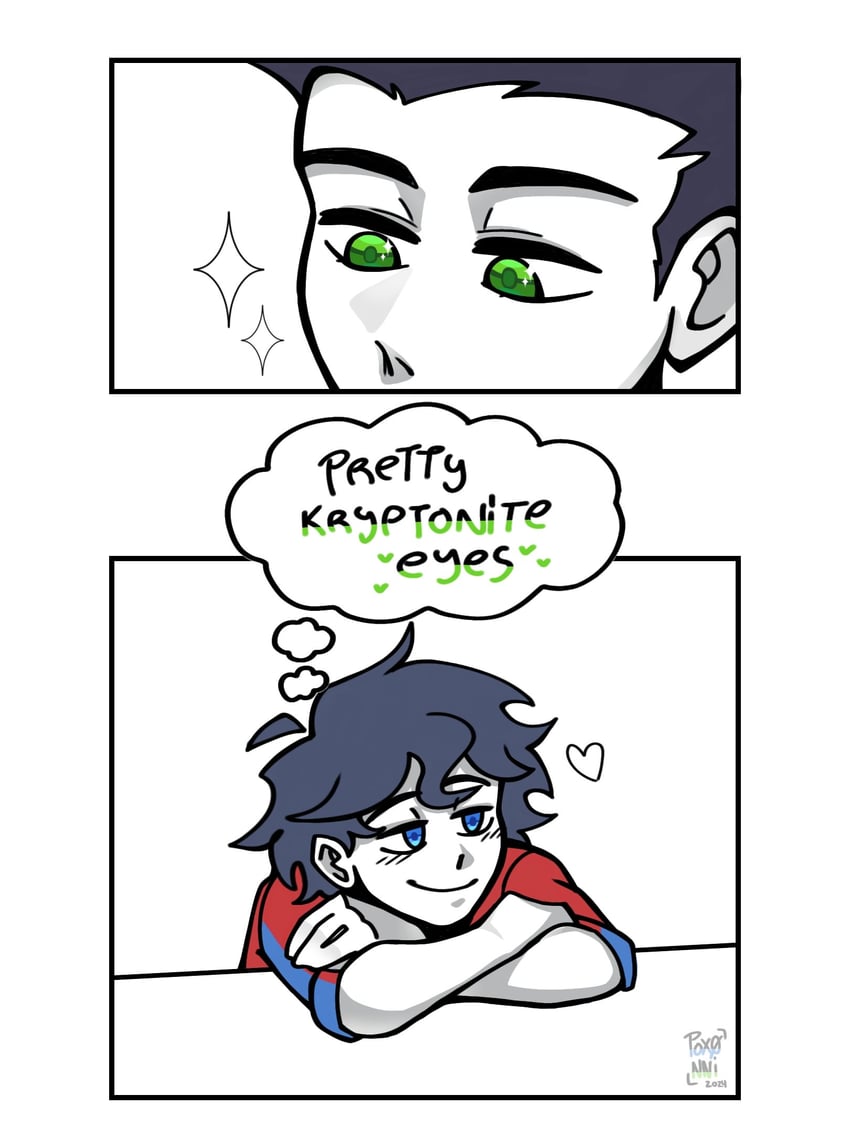damian wayne and jonathan kent (dc comics and 1 more) drawn by poxi