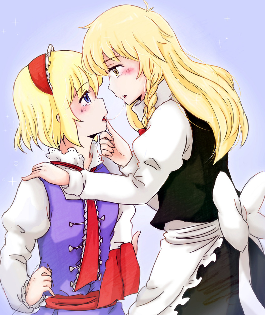 kirisame marisa and alice margatroid (touhou) drawn by hiroya_masaharu