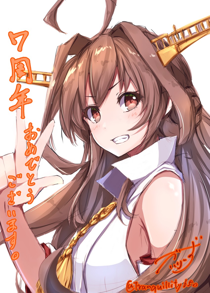 kongou and kongou kai ni (kantai collection) drawn by baileys_(tranquillity650)
