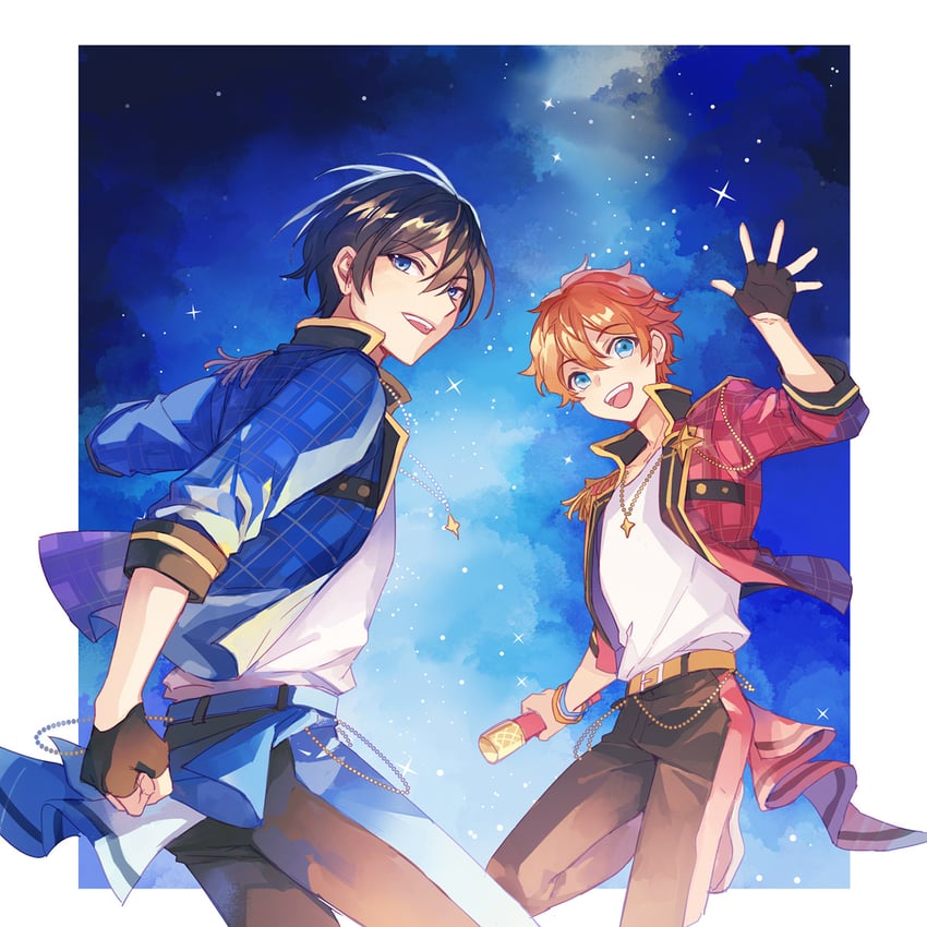 akehoshi subaru and hidaka hokuto (ensemble stars!) drawn by feng_you