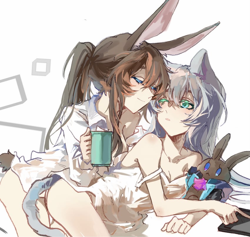amiya and rosmontis (arknights) drawn by e-fa-dorn