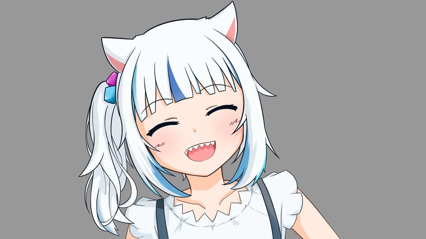 gawr gura (hololive and 1 more) drawn by fiv_oj