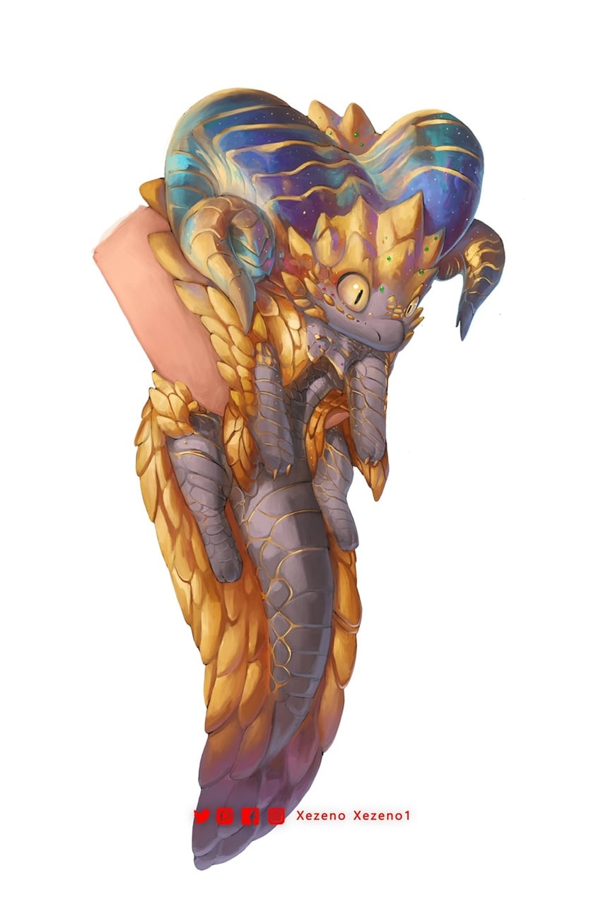 kulve taroth (monster hunter and 1 more) drawn by xezeno